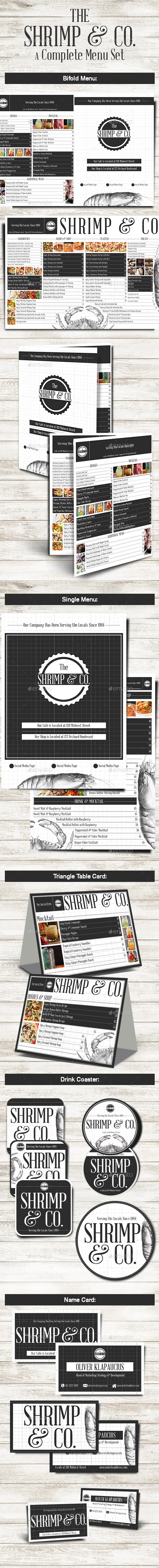 Shrimp & Co Menu Set - Restaurant Flyers
