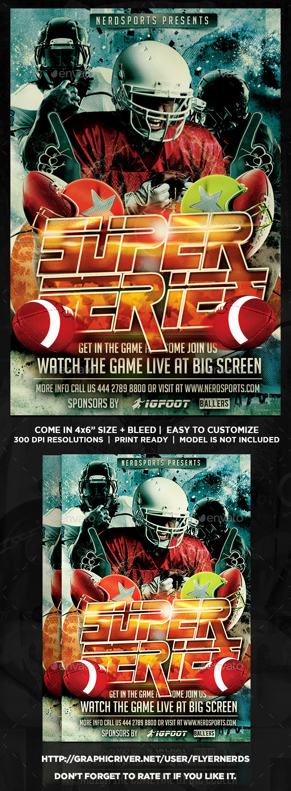 Football Super Series Sports Flyer - Sports Events