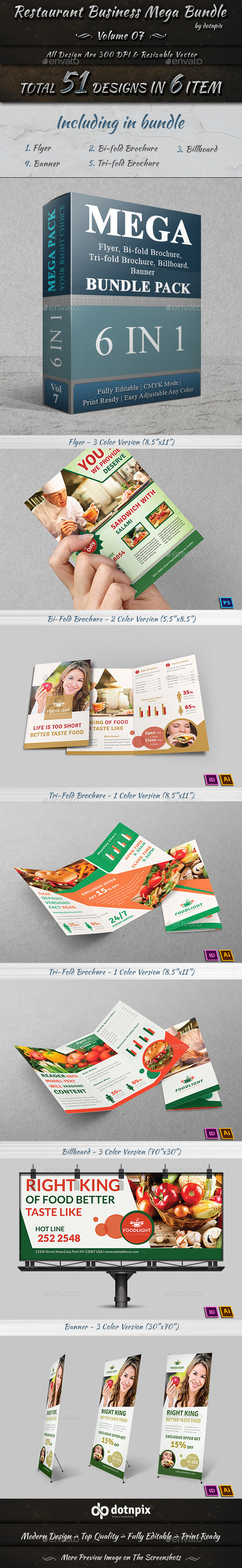 Restaurant Business Mega Bundle | Volume 7 - Restaurant Flyers