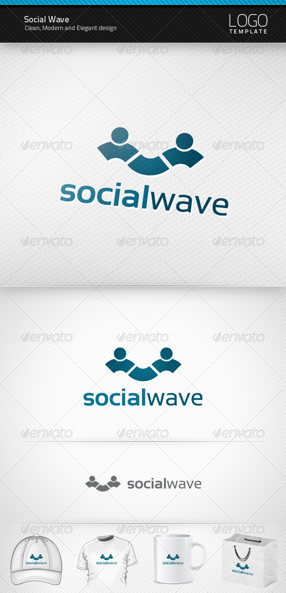 Social Wave Logo - Symbols Logo Templates