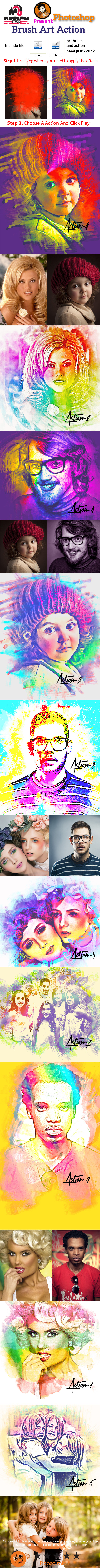 Brush Art Action - Actions Photoshop