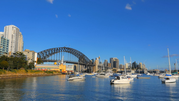 Lavender Bay and Sydney Harbour Bridge