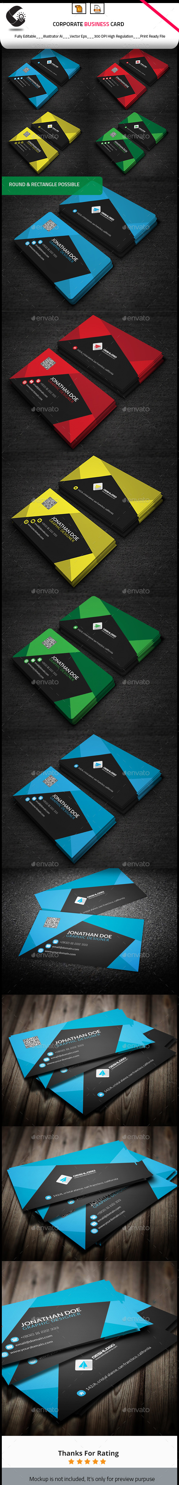 Blue Corporate Business Card - Corporate Business Cards