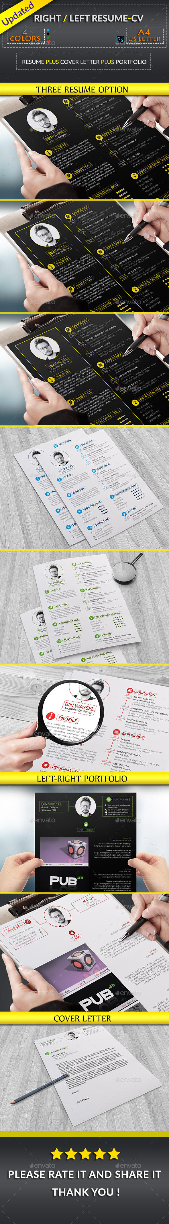 Right Left CV Resume - Resumes Stationery