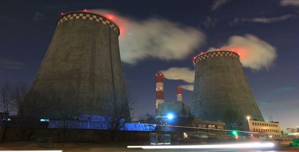 Thermal Power Plant at Night Pack 1