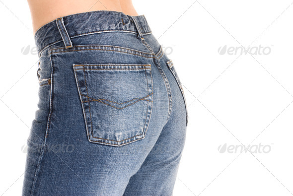 Tight fitting jeans - Stock Photo - Images
