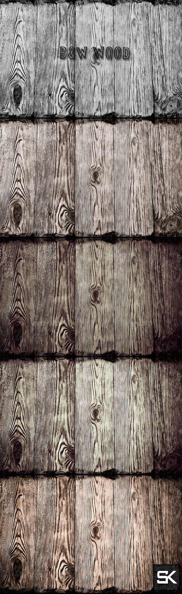 B&W Wood 2 - Wood Textures
