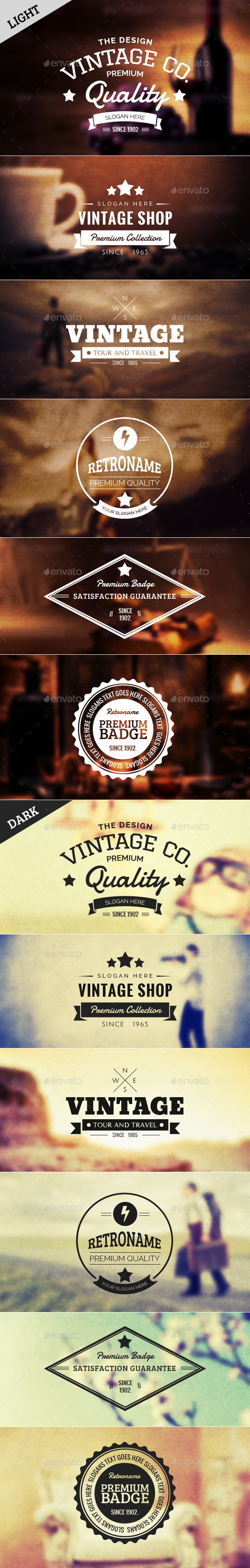 Retro Badge Vol 3 - Badges & Stickers Web Elements