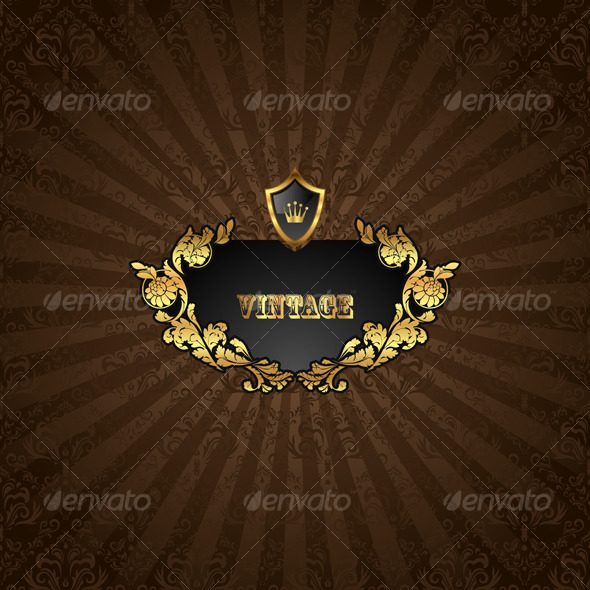 Vintage floral background. Vector - Backgrounds Decorative