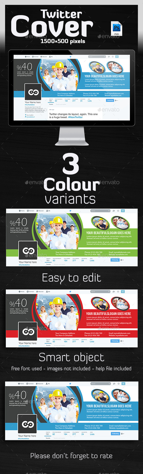 Multipurpose Twitter Header Cover - Twitter Social Media