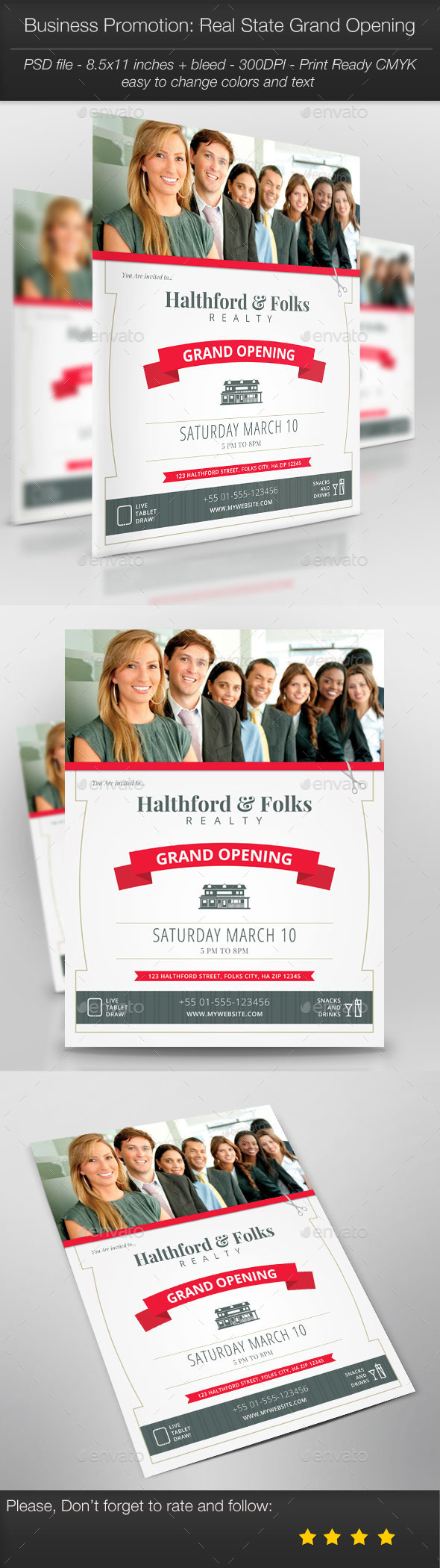 Business Promotion: Real State Grand Opening - Events Flyers