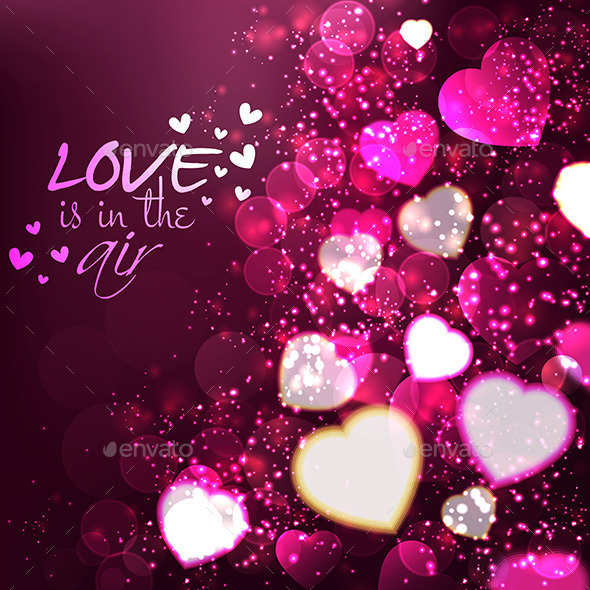 Abstract Background Card with Hearts - Valentines Seasons/Holidays