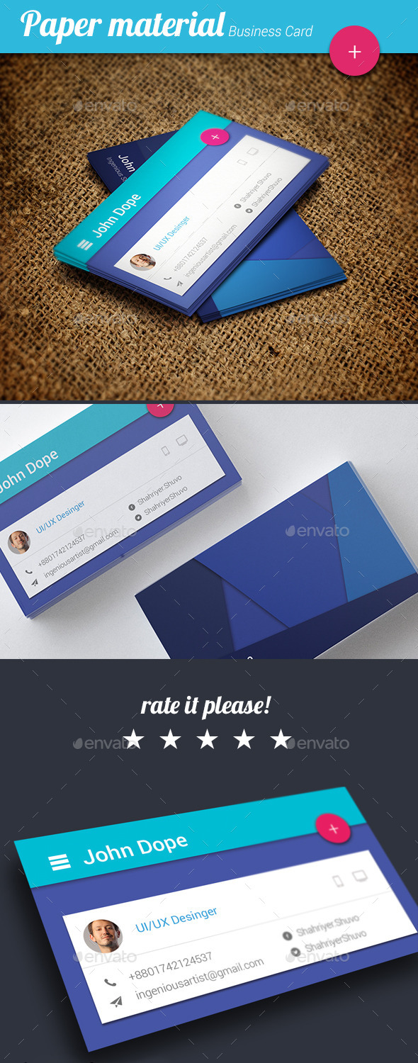 Paper Material Business Card - Creative Business Cards