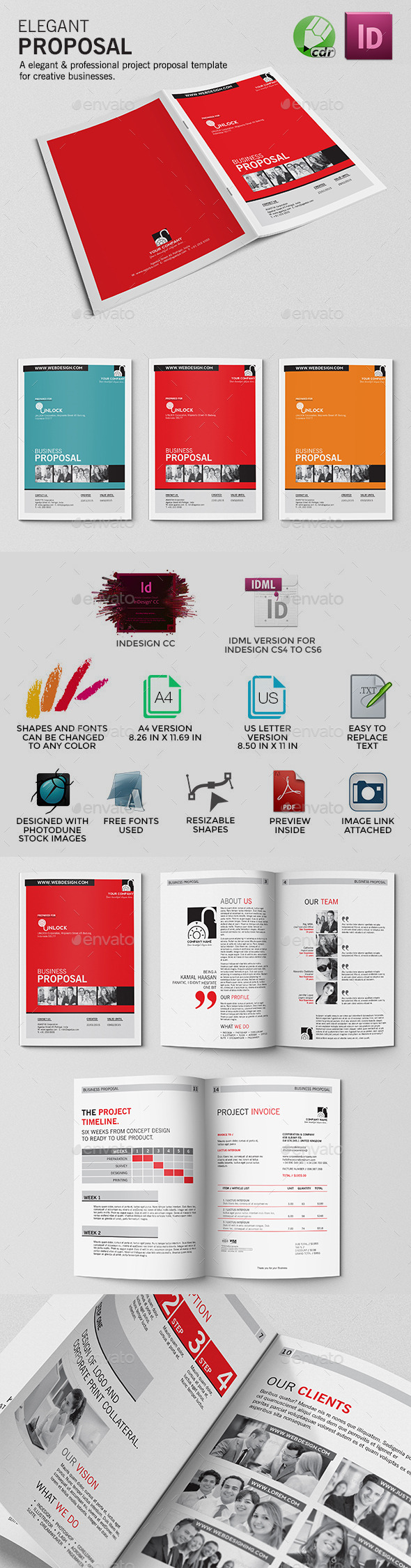 Elegant Proposal Template - Proposals & Invoices Stationery