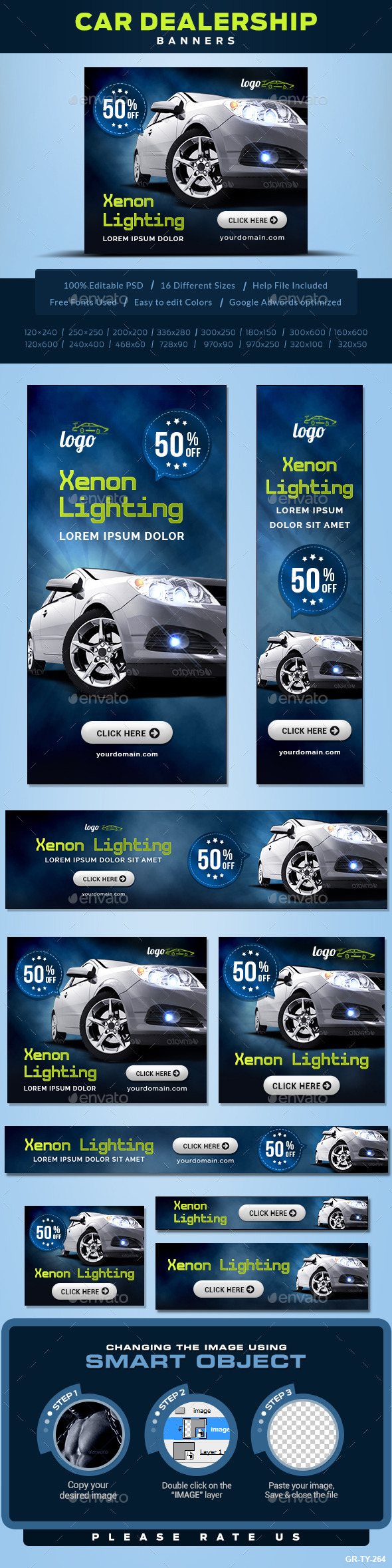 Car Accessories Banners - Banners & Ads Web Elements