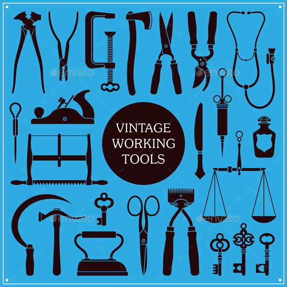 Vintage Tools and Instruments - Man-made Objects Objects