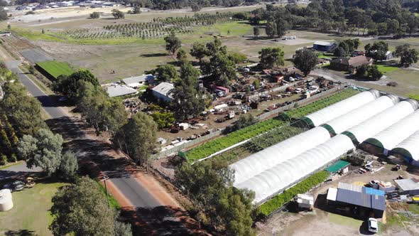 Aerial View of a Small Farm in Australia