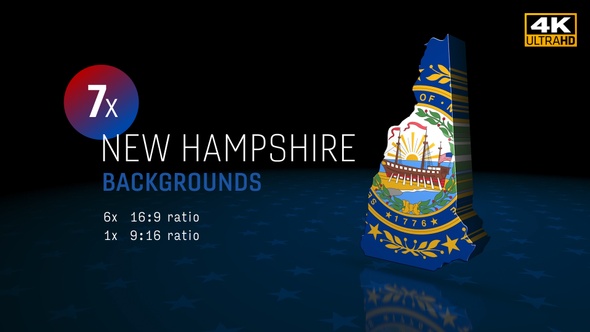 New Hampshire State Election Backgrounds 4K - 7 Pack
