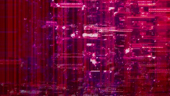 Violet Red HUD Cyber Glitch Background Loop