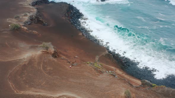 Aerial View of the Volcanic Landscape with Underground Building alt