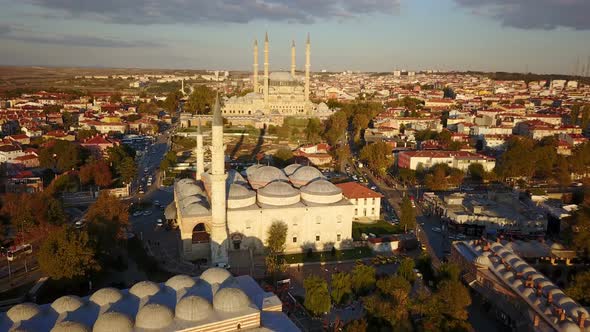 Selimiye and Eski Mosques in Ancient Ottoman Capital Edirne, Turkey