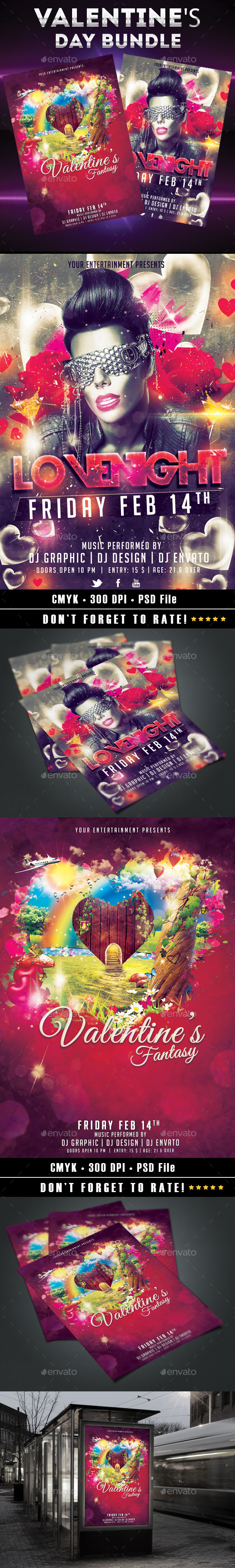 Valentine's Day Bundle - Events Flyers