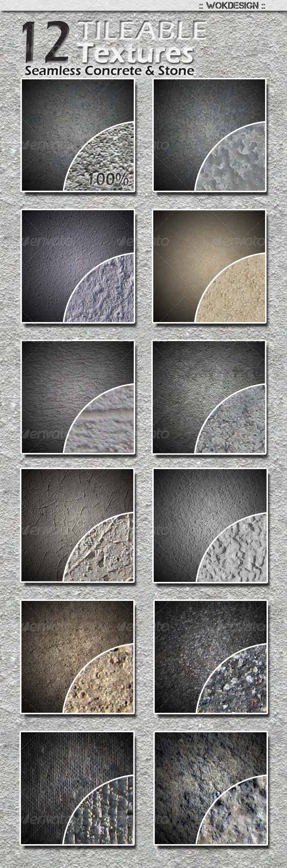 12 Seamless Tileable Concrete and Stone Textures - Stone Textures