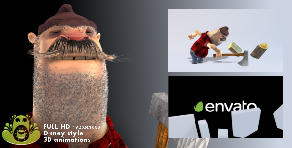 Lumberjack Logo Reveal - VideoHive 10296320