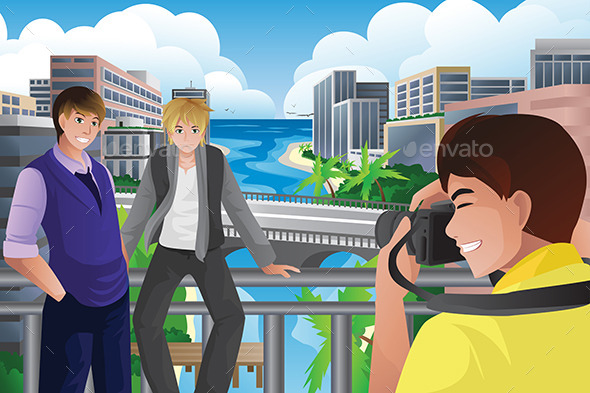 Man taking Pictures - People Characters