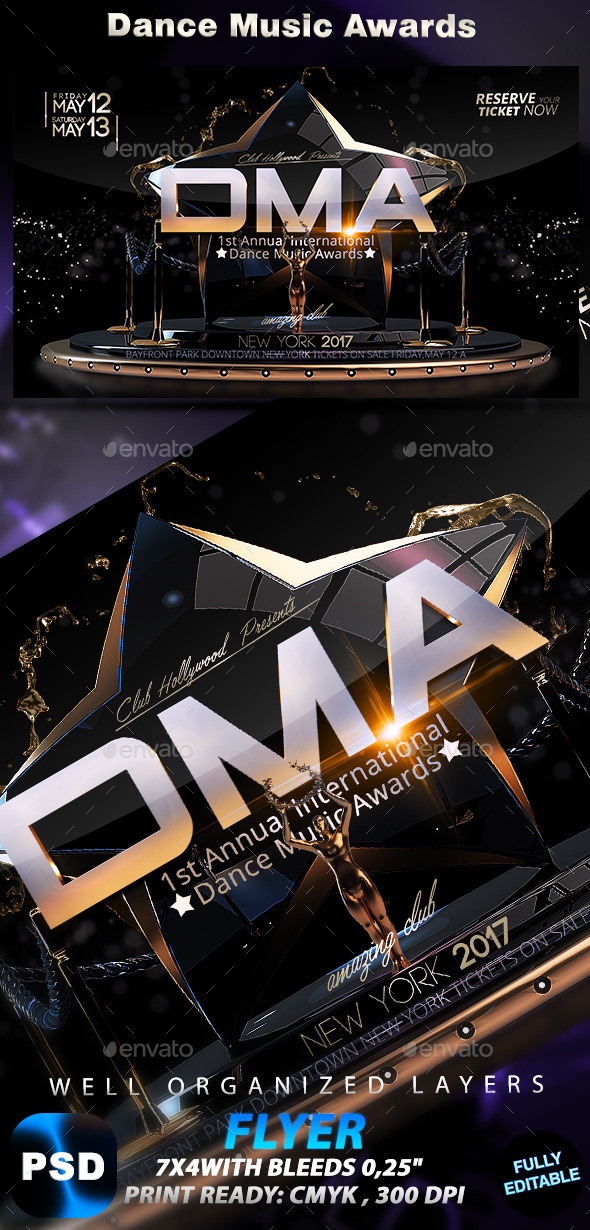 Dance Music Awards - Events Flyers