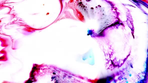 Abstract Colorful Ink Paint Spread Like Explotion