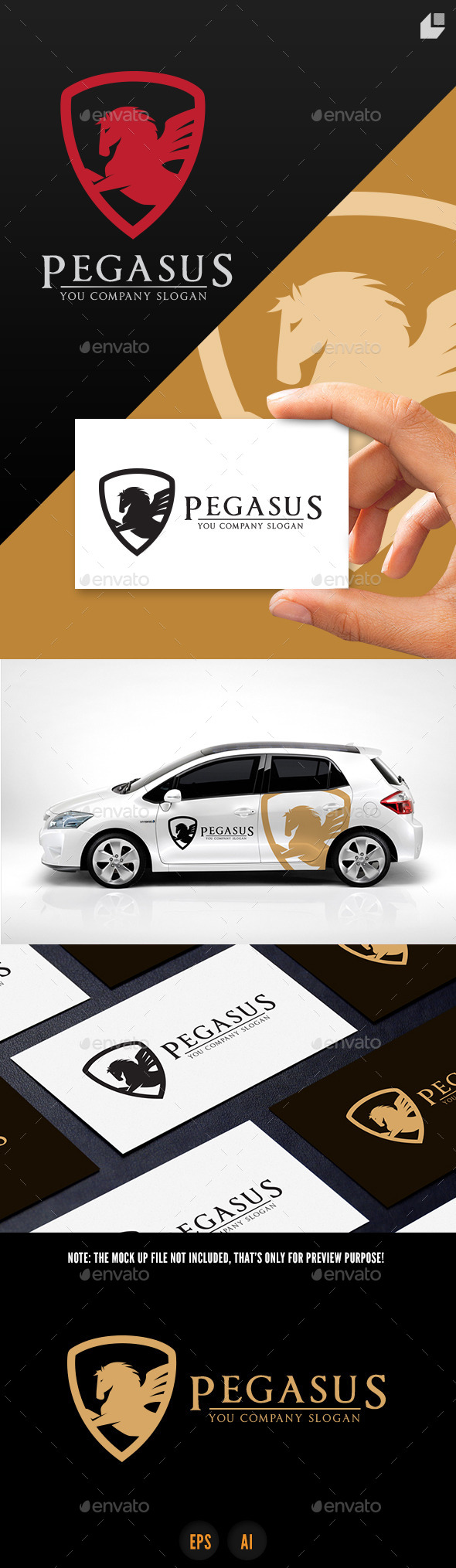 Pegasus II - Crests Logo Templates