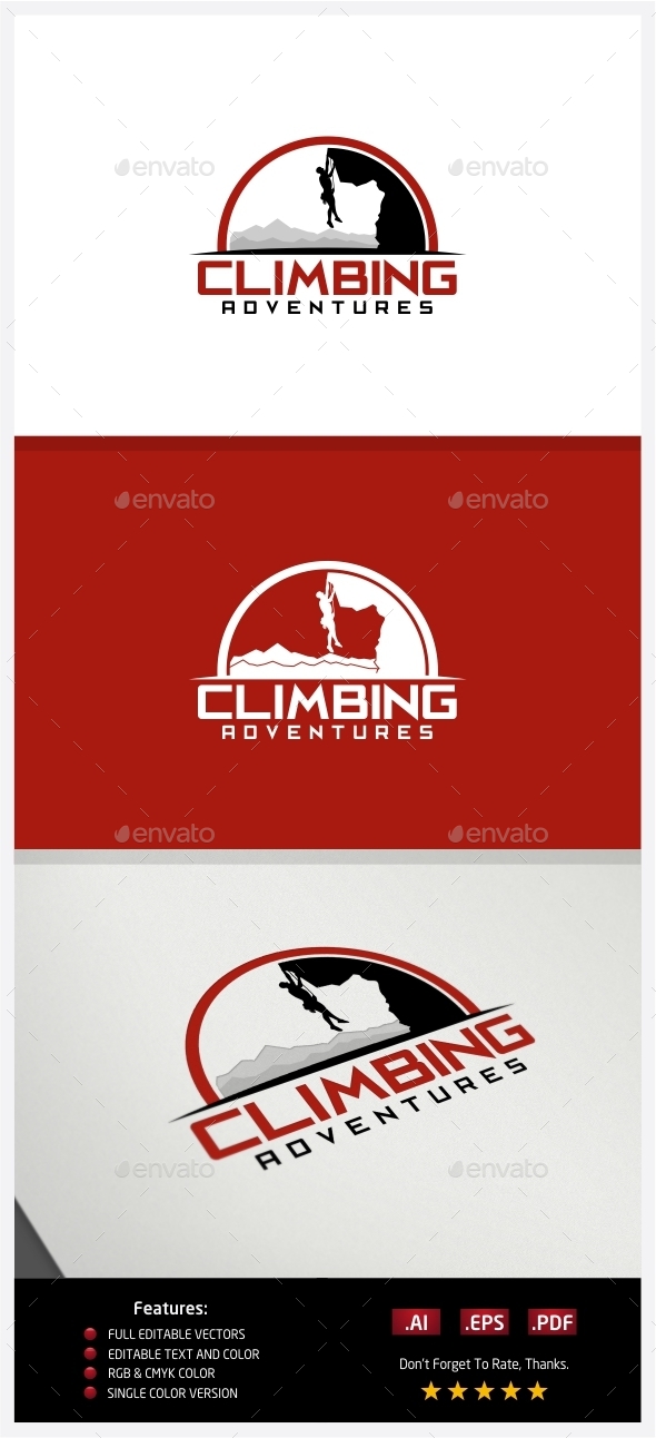 Climbing Adventures Logo - Nature Logo Templates