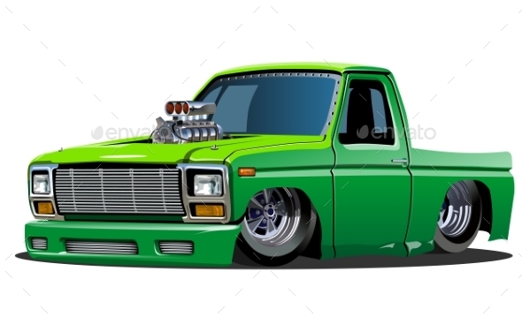 Cartoon Lowrider - Man-made Objects Objects