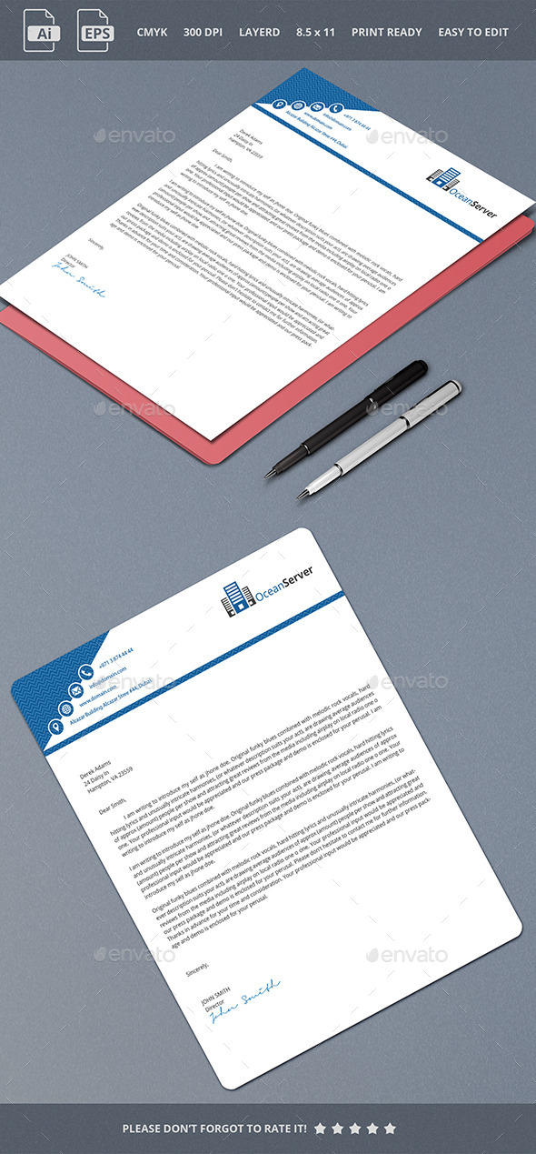 Letterhead Design 1 - Stationery Print Templates