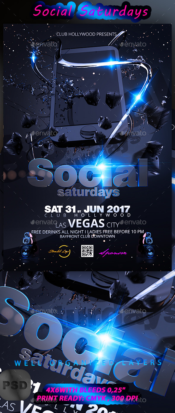 Social Saturdays - Events Flyers