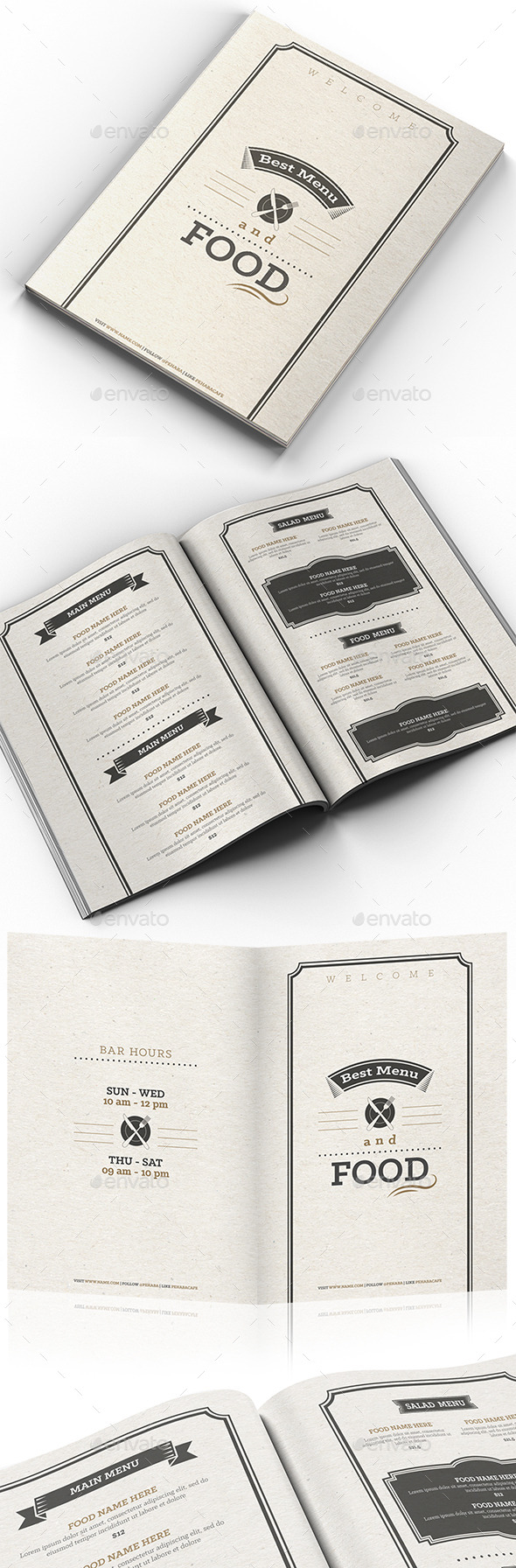 Elegant Food Menu