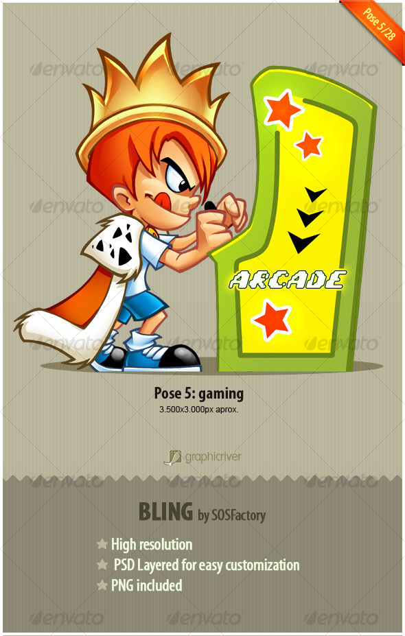 Bling Series 5/28: Gaming - Characters Illustrations