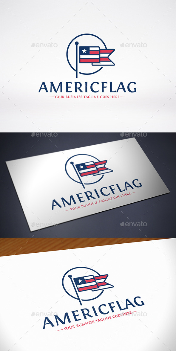 American Flag Logo Template - Symbols Logo Templates