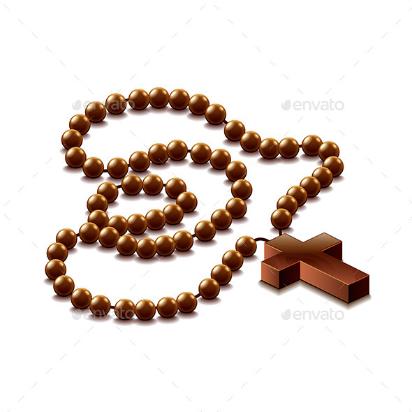 Rosary with Cross - Religion Conceptual
