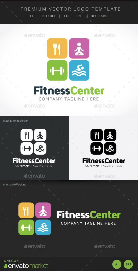 Fitness Centre - Buildings Logo Templates
