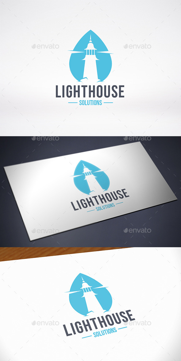 Lighthouse Water Logo Template - Buildings Logo Templates