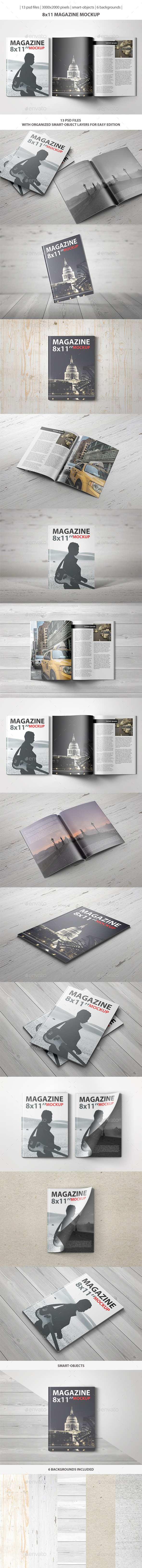 8x11 Magazine Mockup - Magazines Print