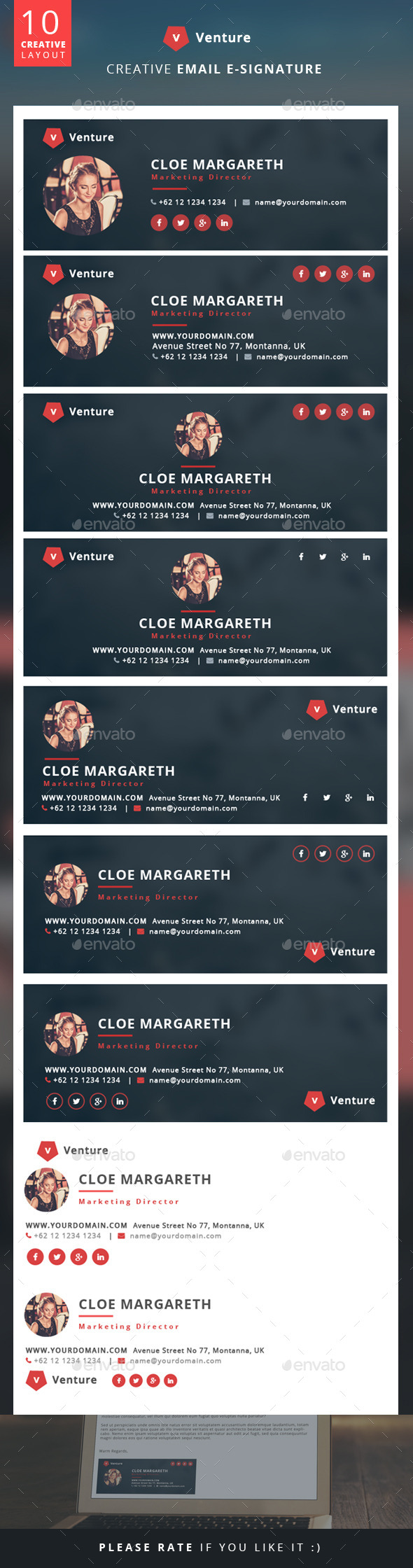 Creative E-Signature - Venture - Miscellaneous Web Elements