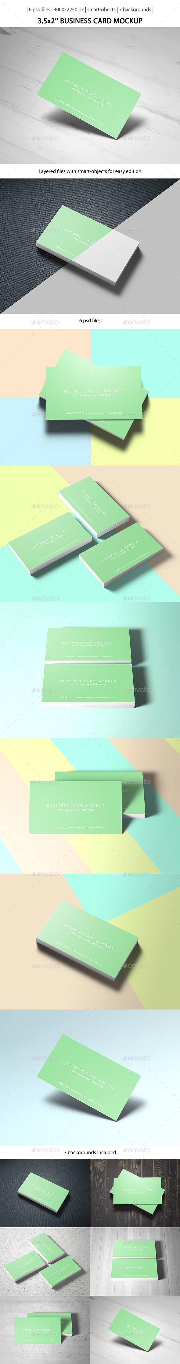 3.5x2 Business Card Mockup - Business Cards Print