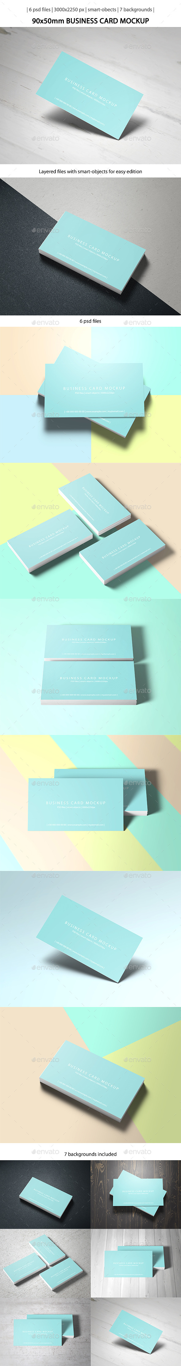 90x50 Business Card Mockup - Business Cards Print