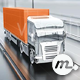 Cargo Truck on the Highway Front View - VideoHive Item for Sale