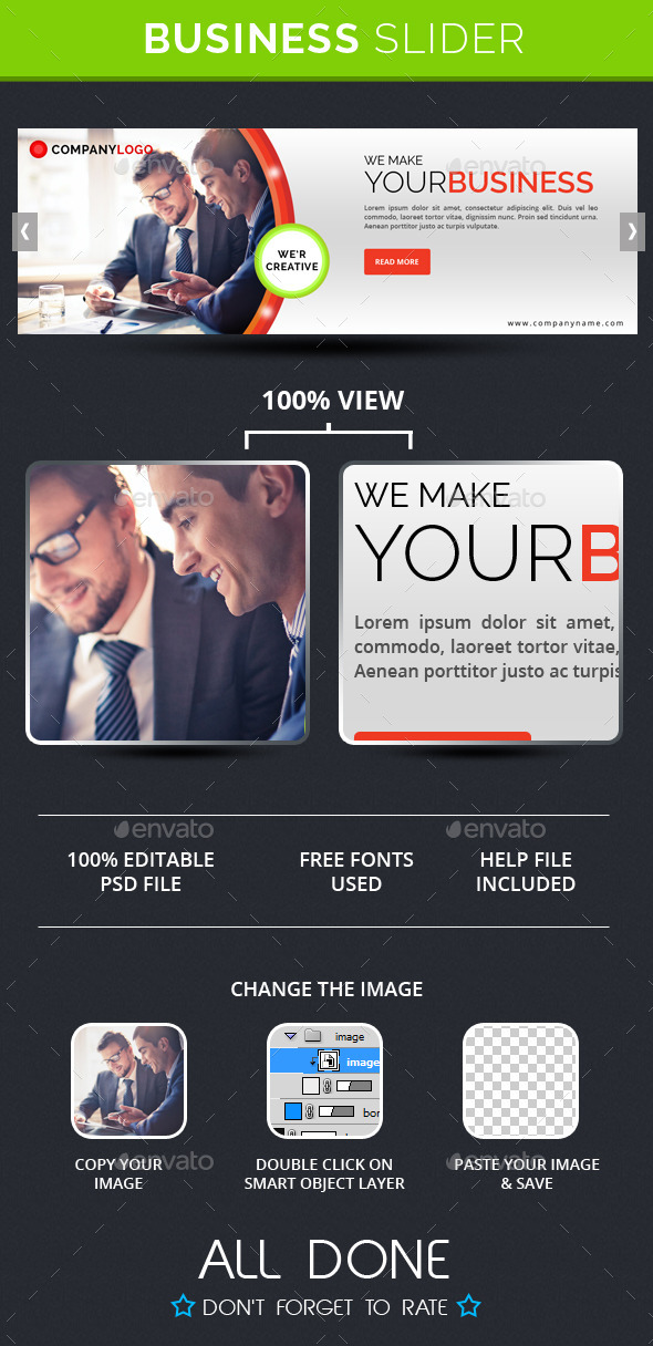 Business Slide V4 - Sliders & Features Web Elements