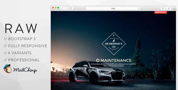 #RAWPure Coming Soon - ThemeForest 9847176