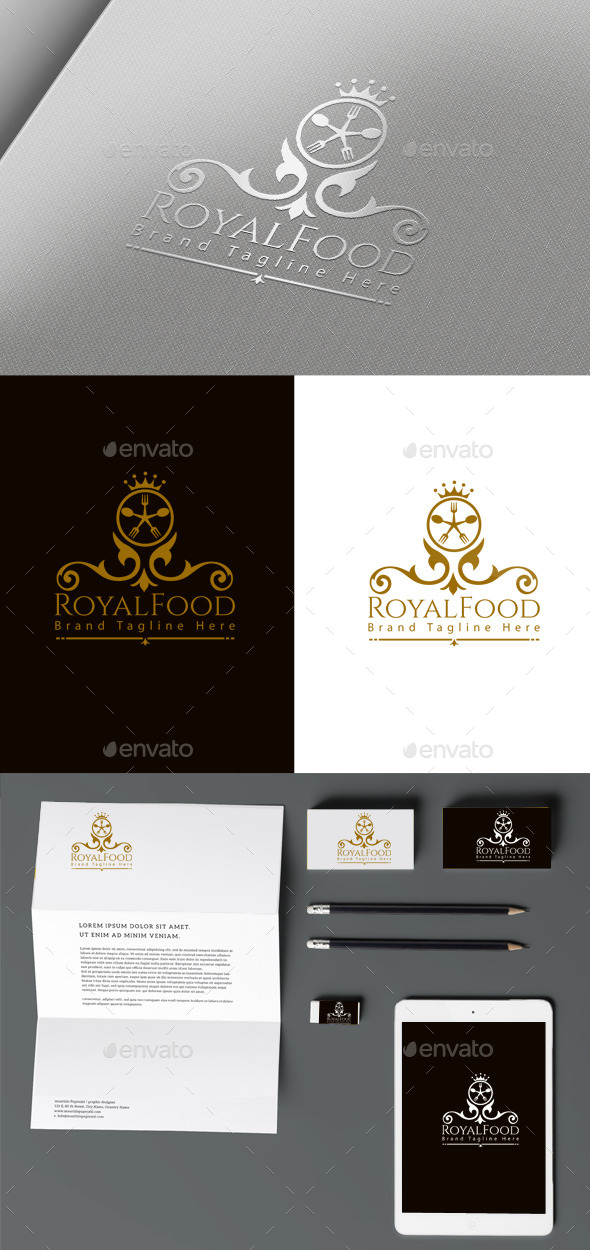 Royal Food - Crests Logo Templates